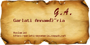 Garlati Annamária névjegykártya